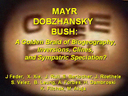 Slide #1. MAYR<BR>DOBZHANSKY <BR>BUSH:
