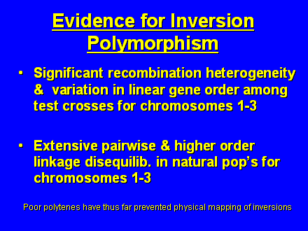 Slide #13. Evidence for Inversion Polymorphism