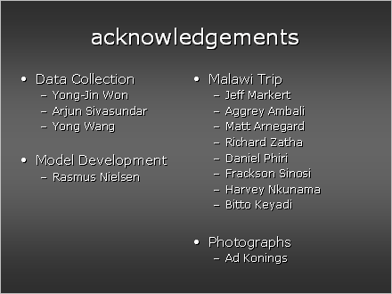 Slide #2. acknowledgements