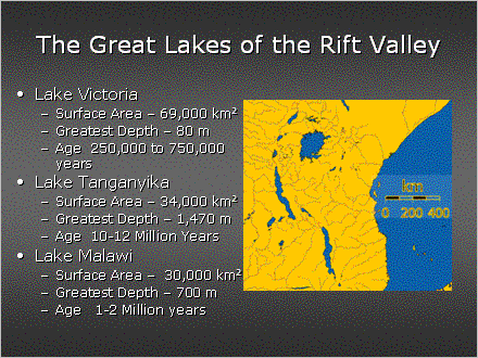 Slide #5. The Great Lakes of the Rift Valley