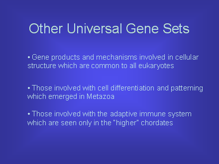 Slide #23. Other Universal Gene Sets