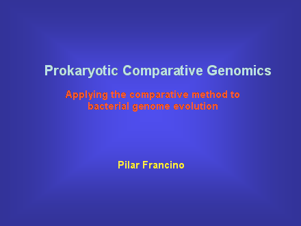 Slide #40. Prokaryotic Comparative Genomics
