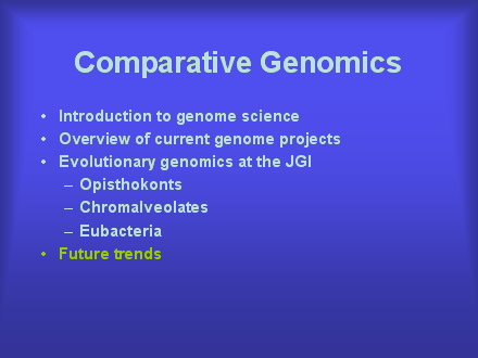 Slide #47. Comparative Genomics