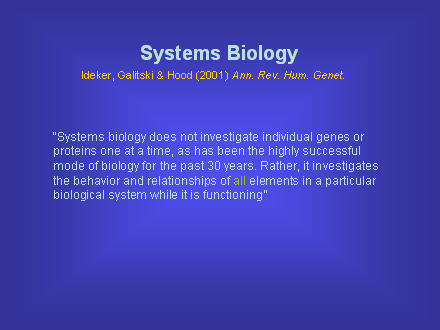 Slide #49. Systems Biology