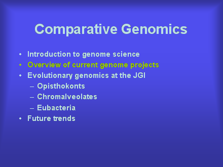 Slide #9. Comparative Genomics