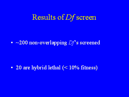 Slide #13. Results of Df screen