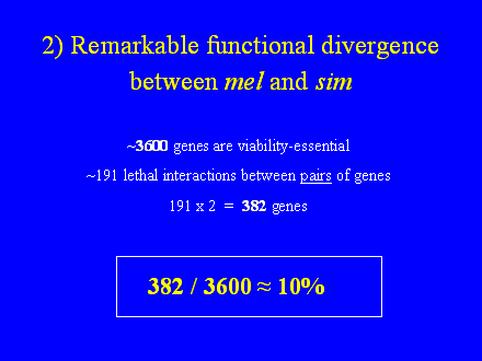 Slide #16. 2) Remarkable functional divergence between mel and sim 