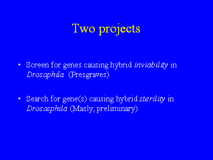 Slide #7. Two projects