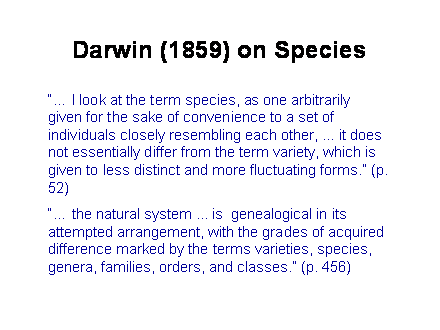Slide #15. Darwin (1859) on Species