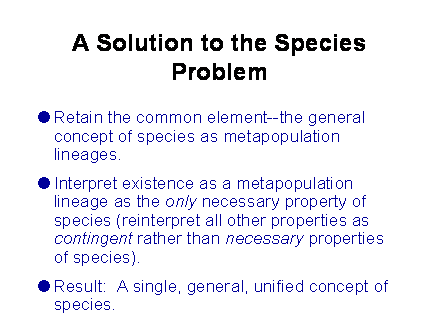 Slide #27. A Solution to the Species Problem