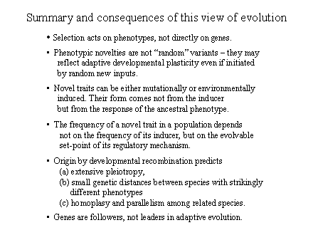 Slide #57. Summary and consequences of this view of evolution