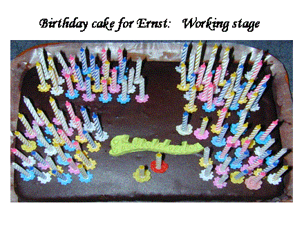 Slide #58. Birthday cake for Ernst:   Working stage